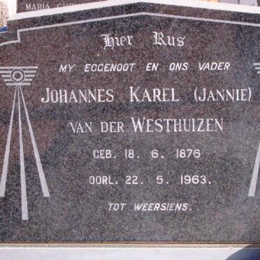WESTHUIZEN Johannes Karel, van der 1876-1963