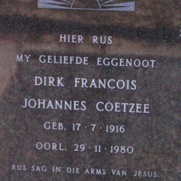 COETZEE Dirk Francois Johannes 1916-1980
