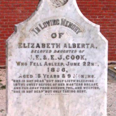 COOK Elizabeth Alberta -1896