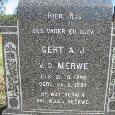 MERWE Gert A.J., v.d. 1896-1984