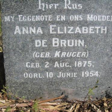BRUIN Anna Elizabeth, de nee KRUGER 1875-1954