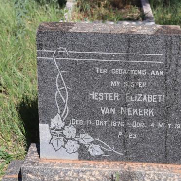 NIEKERK Hester Elizabeth, van 1876-1954