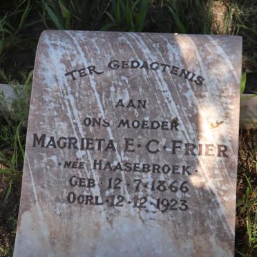 FRIER Magrieta E.C. nee HAASEBROEK 1866-1923