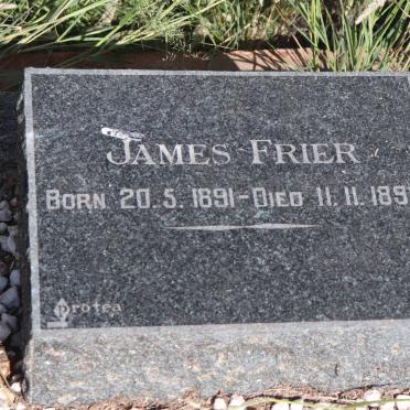 FRIER James 1891-1893