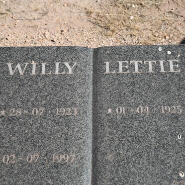 BREDENKAMP Willy 1923-1997 &amp; Lettie HIGGS 1925-
