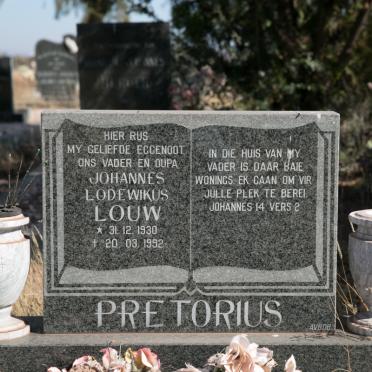 PRETORIUS Johannes Lodewikus Louw 1930-1992