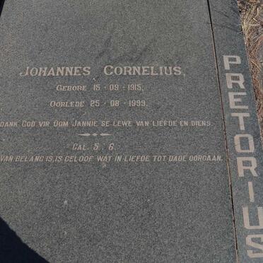 PRETORIUS Johannes Cornelius 1915-1999 &amp; Anna Cornelia Gertruida 1908-1999