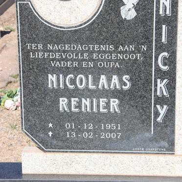 VORSTER Nicolaas Renier 1951-2007 &amp; Margaret 1953-