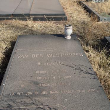 WESTHUIZEN Louzette, van der 1962-1982