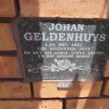 GELDENHUYS Johan 1941-2019