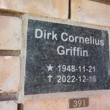 GRIFFIN Dirk Cornelius 1948-2022