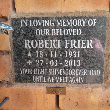 FRIER Robert 1931-2013