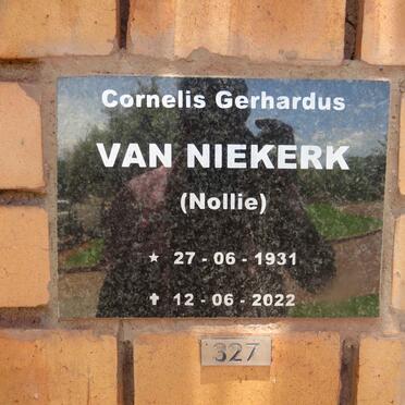 NIEKERK Cornelis Gerhardus, van 1931-2022