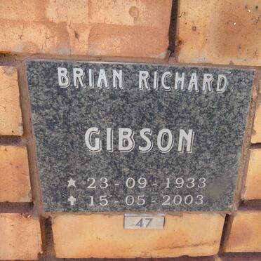 GIBSON Brian Richard 1933-2003
