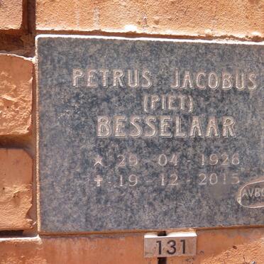 BESSELAAR Petrus Jacobus 1926-2015