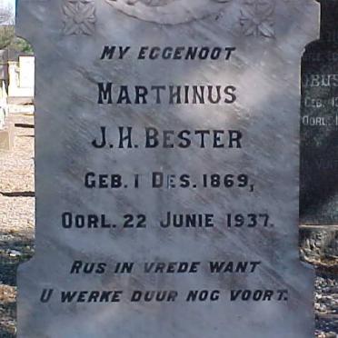 BESTER Marthinus J.H. 1869-1937