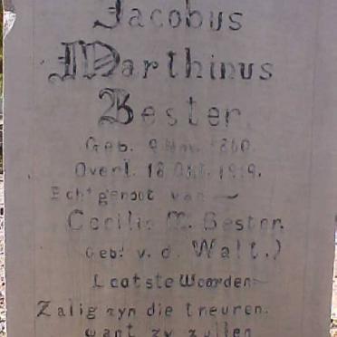 BESTER Marthinus Jacobus 1860-1919