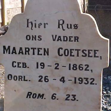 COETSEE Maarten 1862-1932