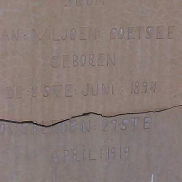 COETSEE Jan Viljoen 1894-1919