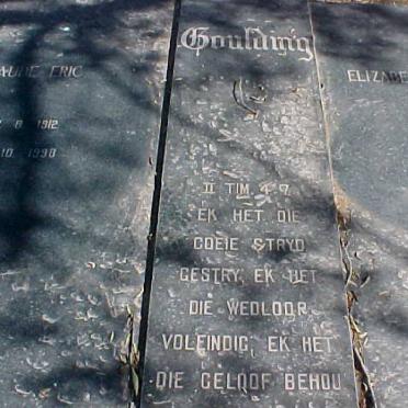GOULDING Claude Eric 1912-1998 &amp; Elizabeth Maria Catharina  HATTINGH 1914-1987