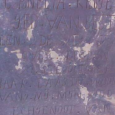 KRUGER Gertreda Magdalena Cornelia nee VAN BESTER 1892-1919