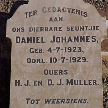MULLER Daniel Johannes 1923-1929