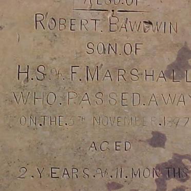 MARSHALL Henry Singleton -1897 :: MARSHALL Robert Bawdin -1897 
