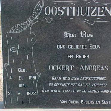 OOSTHUIZEN Ockert Andreas 1951-1972