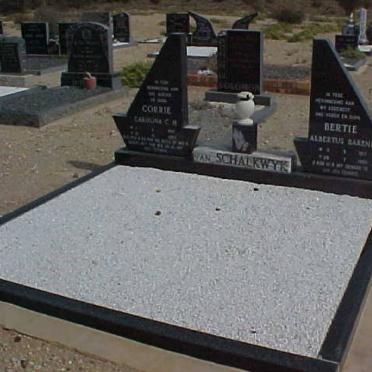 SCHALKWYK Albertus Barend 1917-1986 &amp; Carolina C.H. 1915-1997