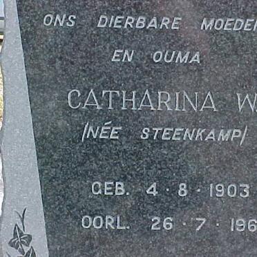 NIEKERK Catharina W., van nee STEENKAMP 1903-1963
