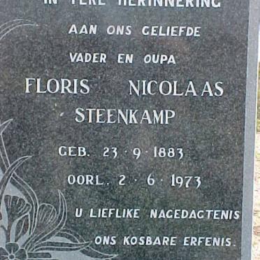 STEENKAMP Floris Nicolaas 1883-1973 &amp; Hendrina P. BURGER 1890-1964