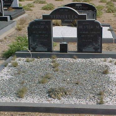 VERMEULEN Jacob S. 1902-1969 &amp; Hester M. MALAN 1895-1969