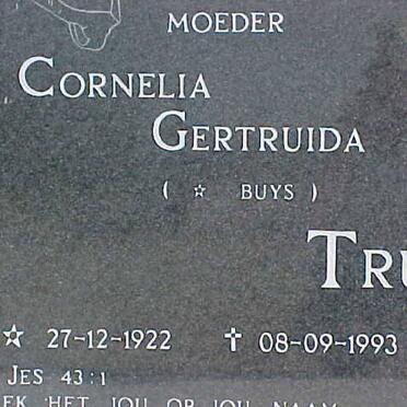 TRUTER Cornelia Gertruida nee BUYS 1922-1993