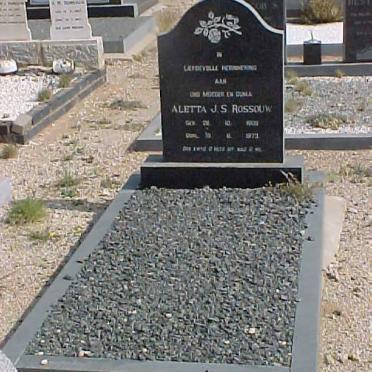 ROSSOUW Aletta J.S. 1909-1973