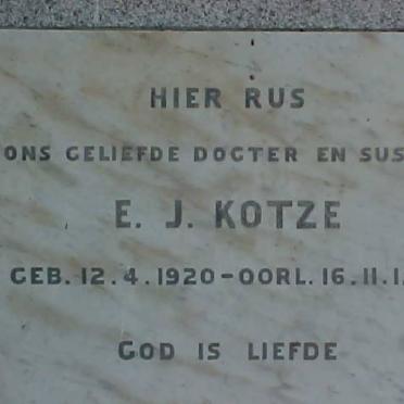 KOTZE E.J. 1920-1941 