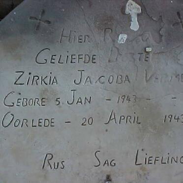 VERMEULEN Zirkia Jacoba 1943-1943