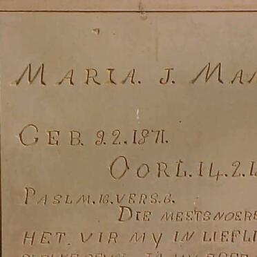 MANS Maria J. 1871-1932