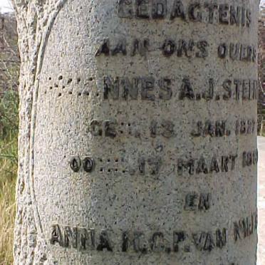 STEENKAMP Johannes A.J. 1822-1888 &amp; Anna M.C.P. VAN NIEKERK 1848-