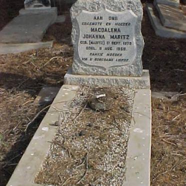 MARITZ Magdalena Johanna nee MARITZ 1879-1958 