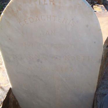 NOETH Johanna ?. nee DE VILLIERS ??-??