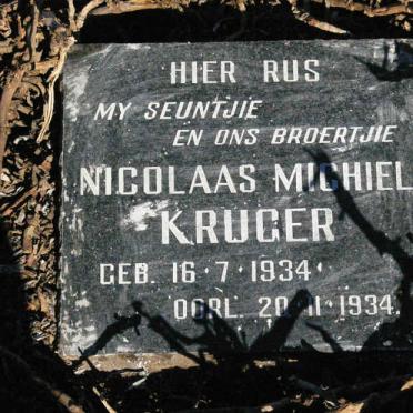 KRUGER Nicolaas Michiel 1934-1934