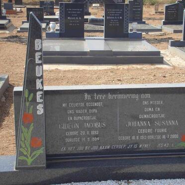 BEUKES Gideon Jacobus 1893-1984 &amp; Johanna Susanna FOURIE 1913-2000