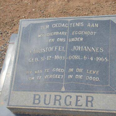 BURGER Christoffel Johannes 1883-1965