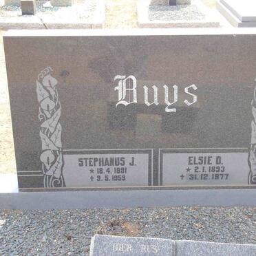 BUYS Stephanus J. 1891-1959 &amp; Elsie D. 1893-1977