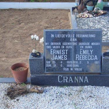 CRANNA Ernest James 1920-1995 &amp; Emily Rebecca 1921-