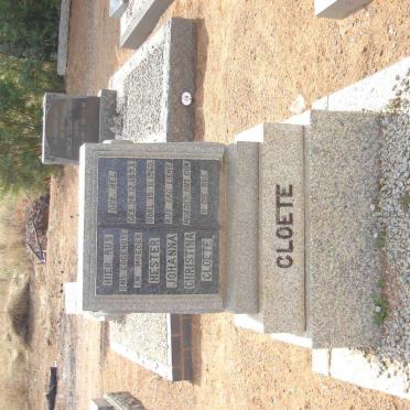 CLOETE Hester Johanna Christina nee NEL 1893-1960
