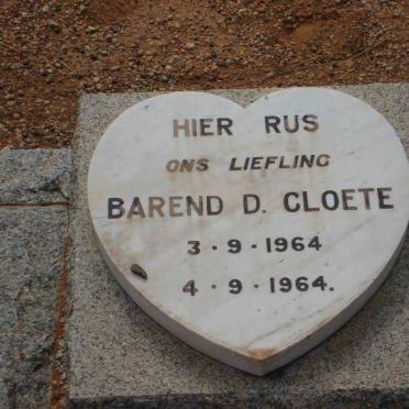 CLOETE Barend D. 1964-1964