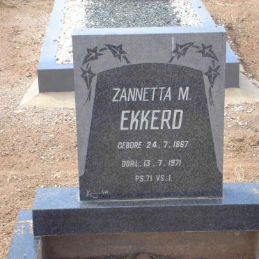 EKKERD Zannetta M. 1867-1971