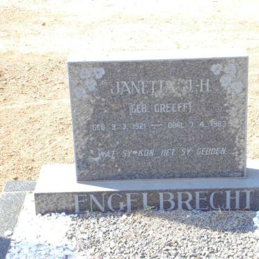 ENGELBRECHT Janetta J.H. nee GREEFF 1921-1983