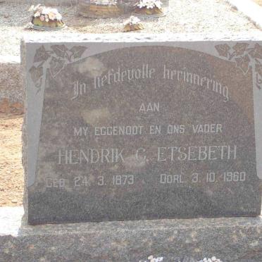 ETSEBETH Hendrik C. 1873-1960